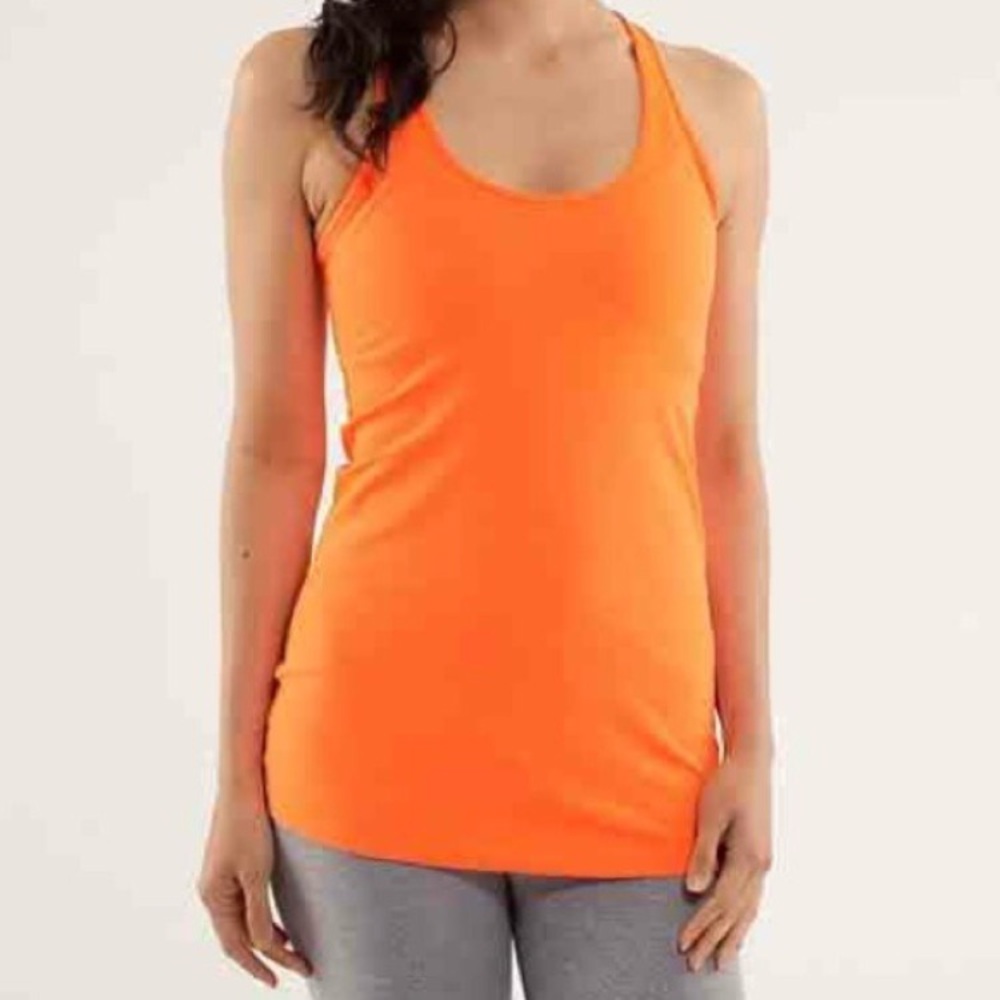 Orange Lululemon crb neon tank 4